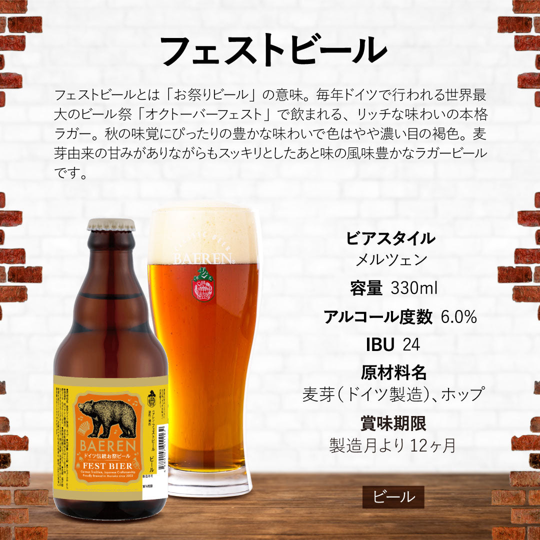 9月17日以降出荷 フェストビール入り 6本セット