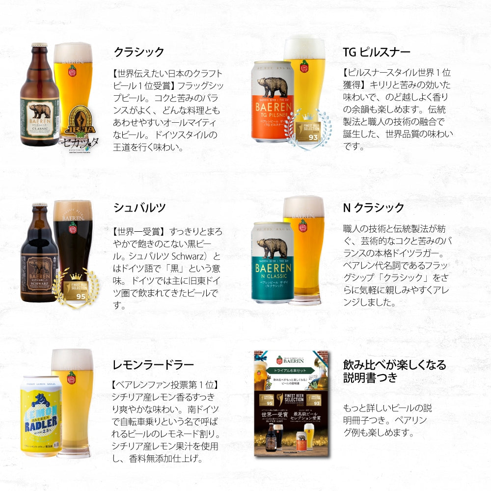 トライアル(お試し) 定番ビール5種6本