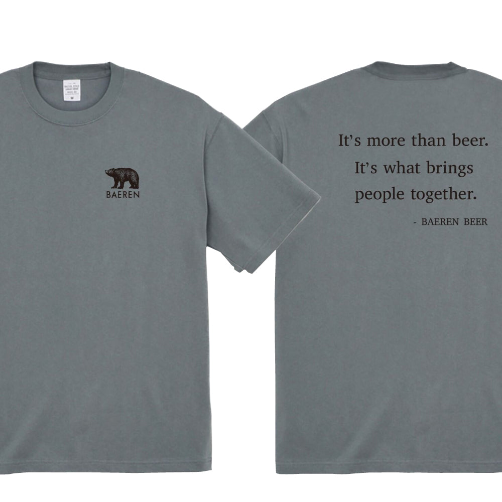 熊ロゴ Tシャツ［ストーングリーン］