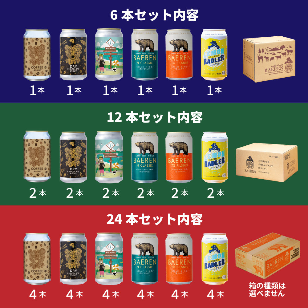 缶ビール 飲み比べ 6種セット（6/12/24本）