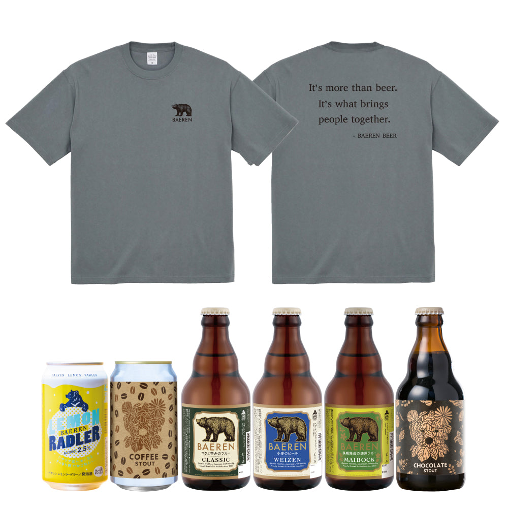 Tシャツ＆ビール6本セット