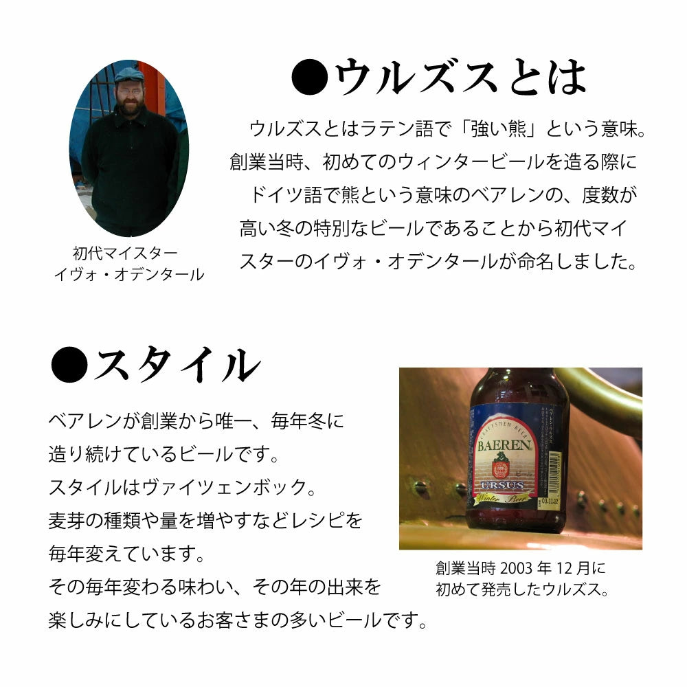 12月3日以降出荷 ウルズス 330ml瓶